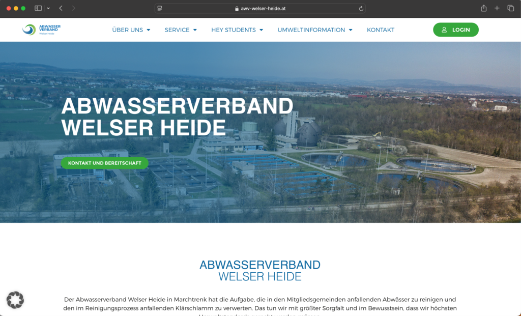 Screenshot AWV WH Website