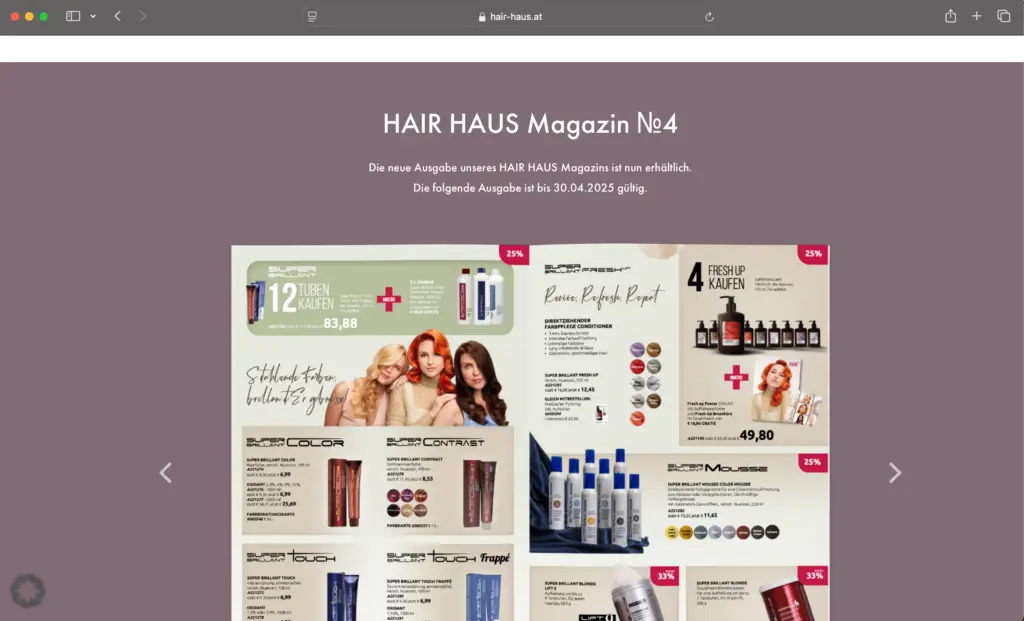 Screenshot Website Hairhaus
