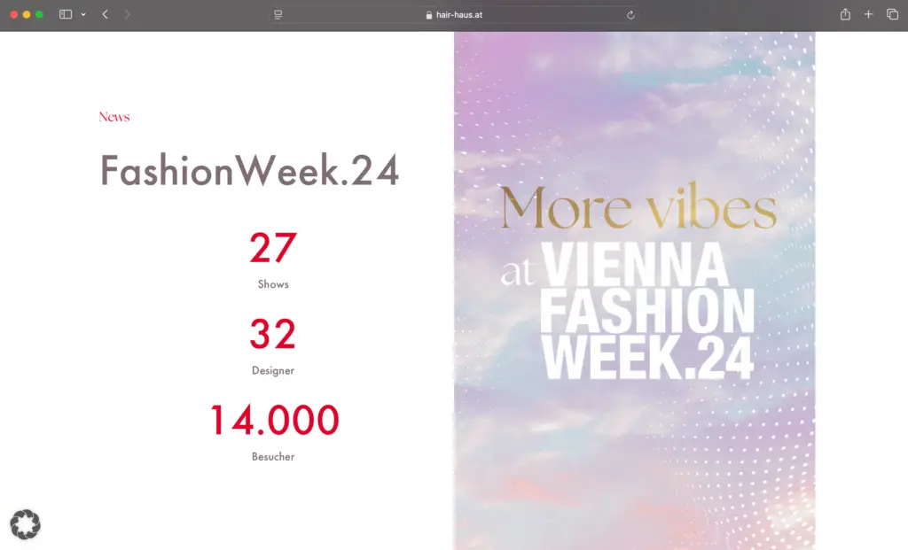 Screenshot Website Hairhaus