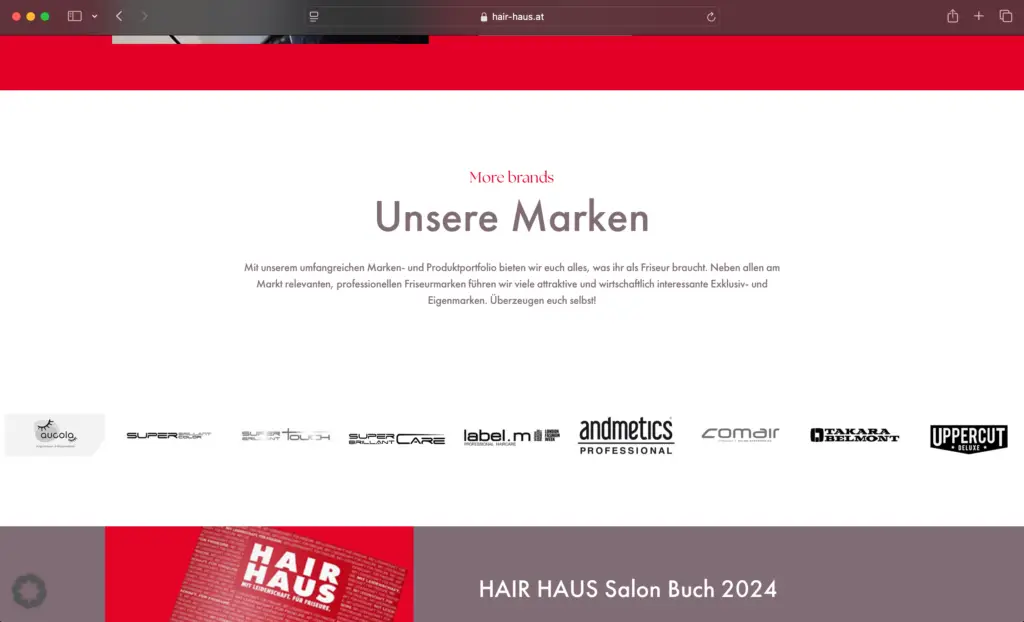 Screenshot Website Hairhaus