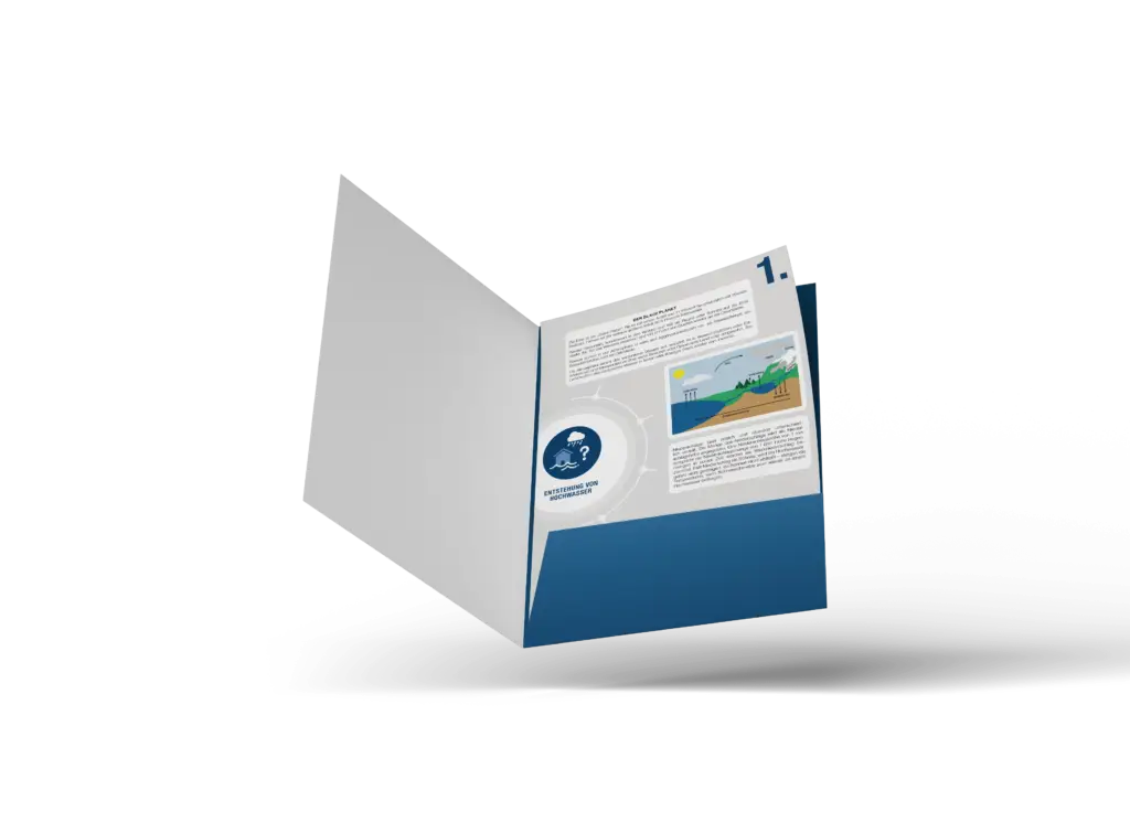 Hochwasserwissen Mappe mit Informationen zu Hochwasser