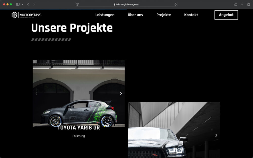 Motoskins Website Screenshot