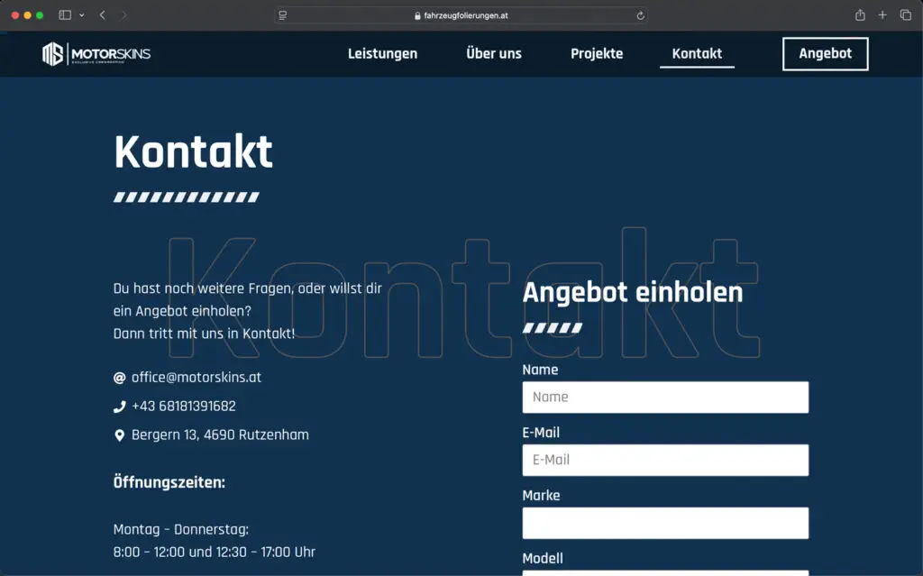 Motoskins Website Screenshot