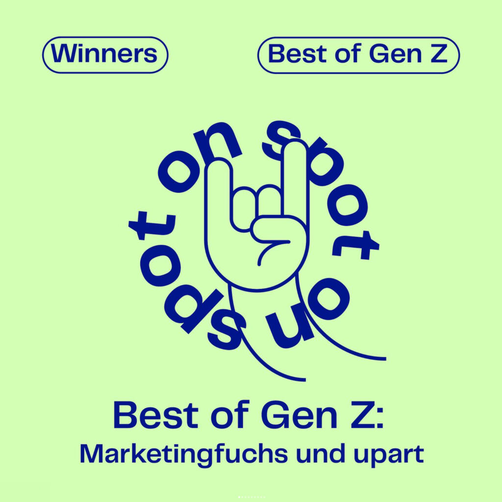 Auszeichnung Spot on Best of Gen Z
