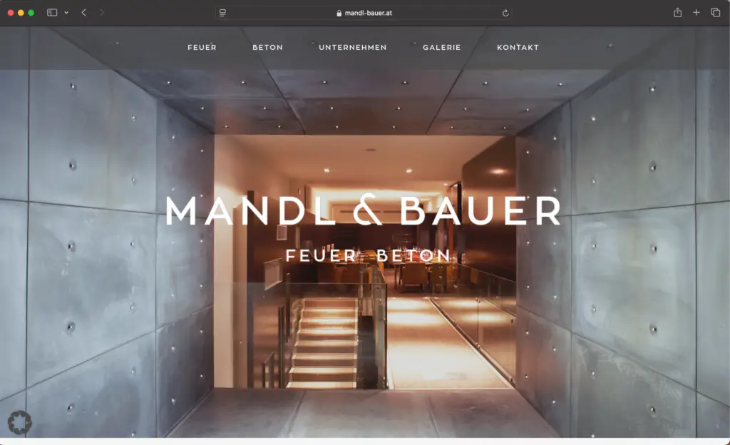 Screenshot Mandl & Bauer Website