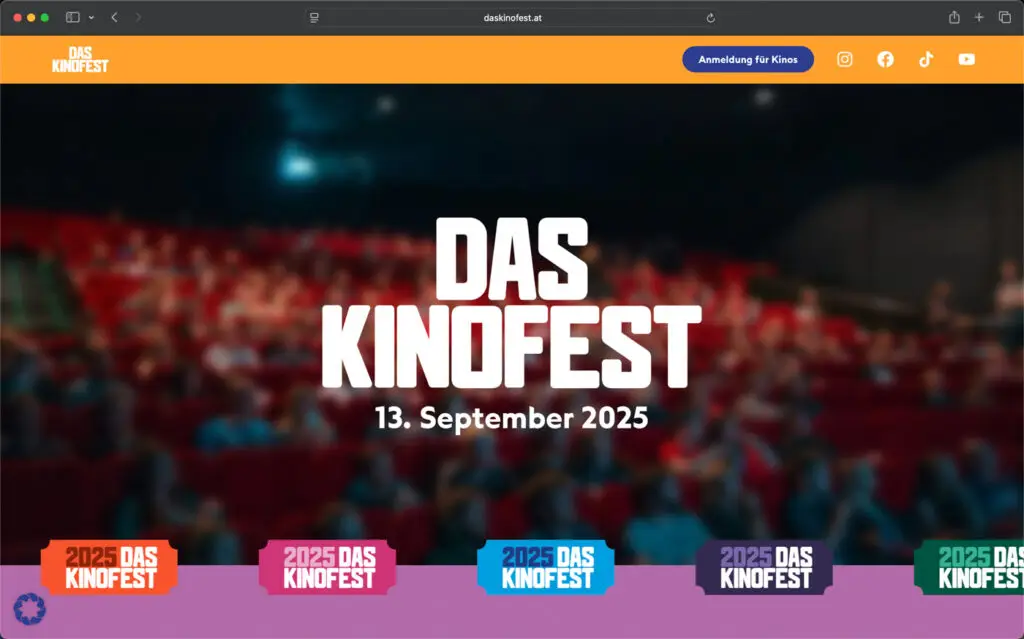 Screenshot der Website "daskinofest.at"